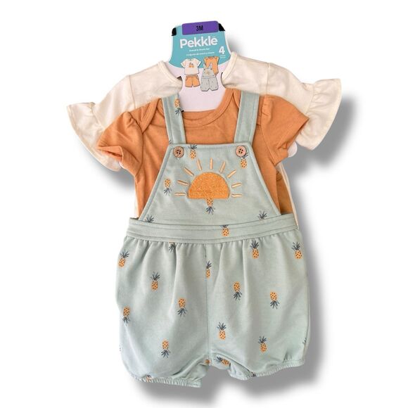 Baby Girl 2 Piece Summer Outfit Set Size 3M Cute Matching Clothes Twins - Picture 2 of 10